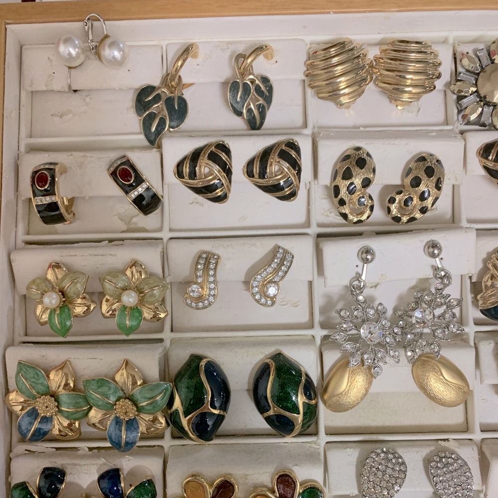 Gold plated clip earrings